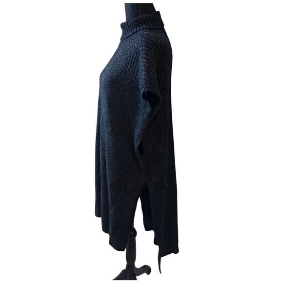 Lou & Grey Oversized Knit Sweater Vest Turtle Neck Boxy Tunic Medium - Picture 3 of 6